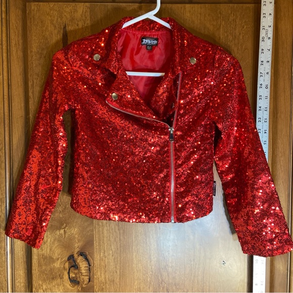 JoJo’s Closet Red Sequin Jacket, Girls Size 6/6X (S) Adorable! - Picture 1 of 16